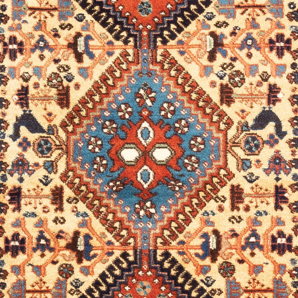 Perski dywan - Nomadyczny - 130 x 84 cm - kremowy