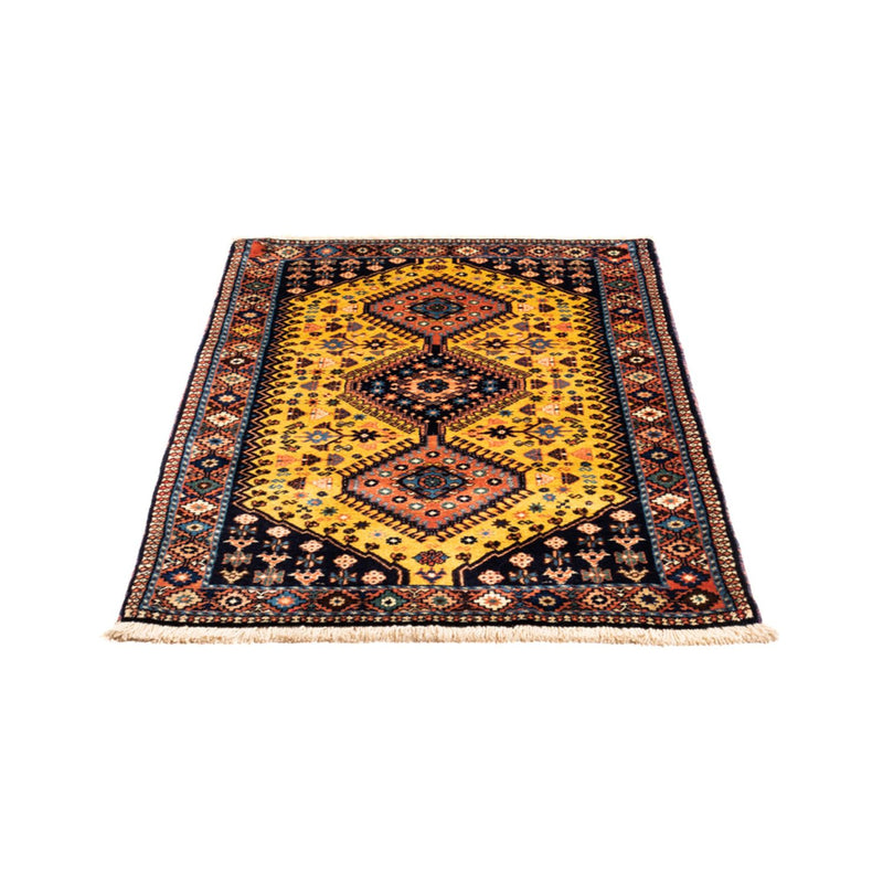 Perski dywan - Nomadyczny - 133 x 82 cm - żółty