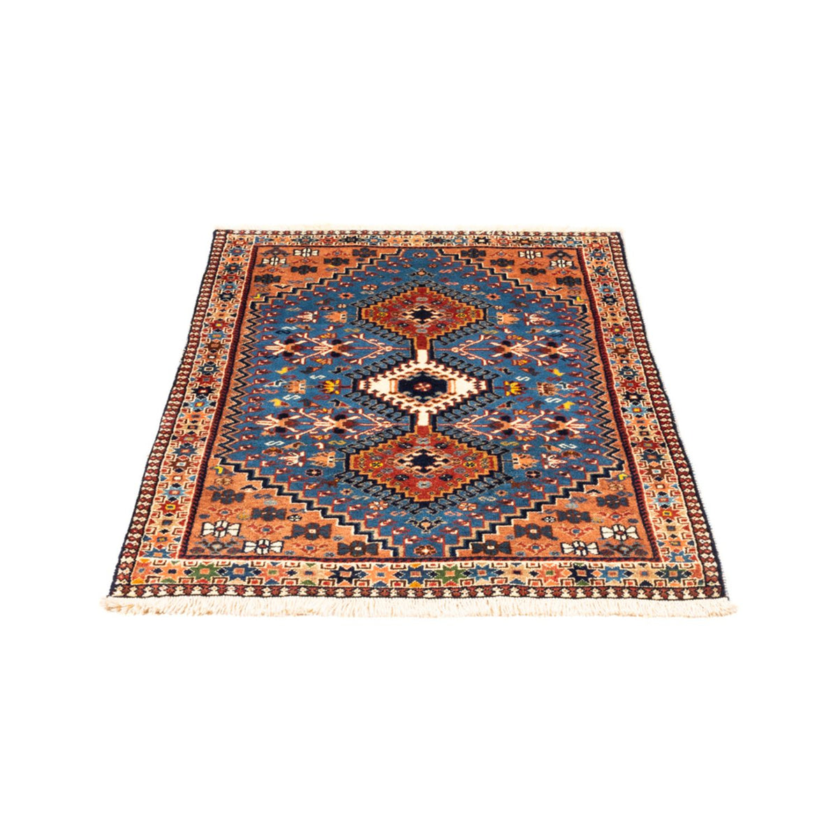 Perski dywan - Nomadyczny - 122 x 83 cm - niebieski