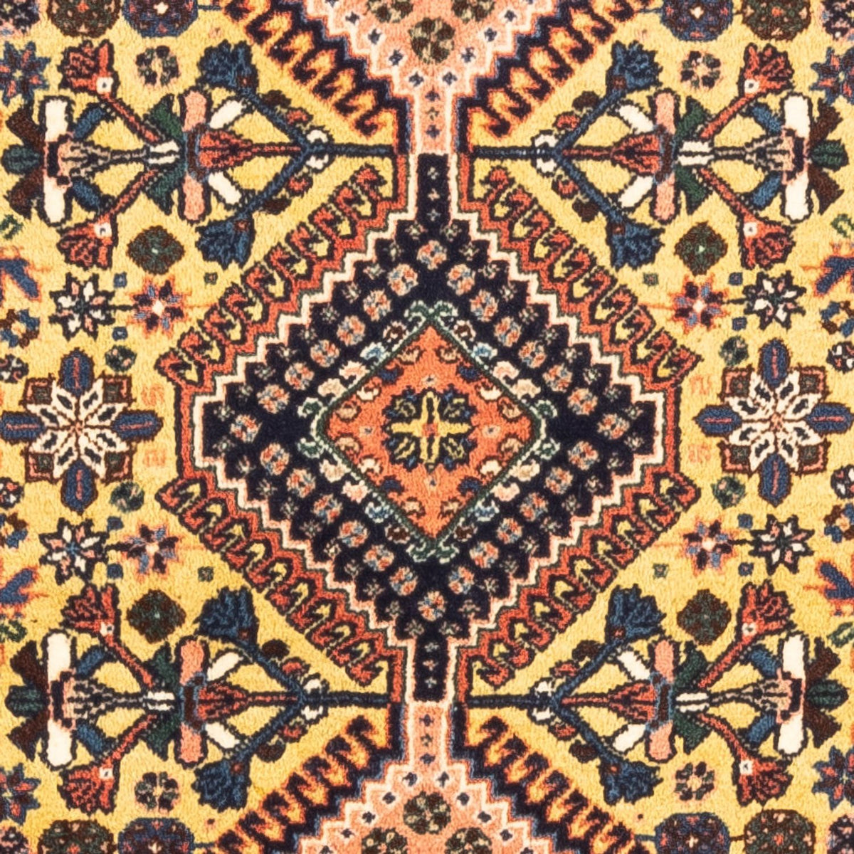 Perski dywan - Nomadyczny - 123 x 83 cm - żółty