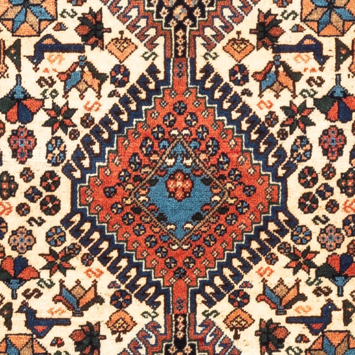 Perski dywan - Nomadyczny - 123 x 86 cm - kremowy