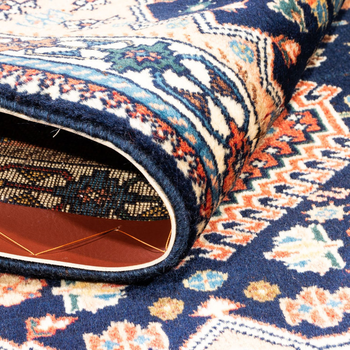 Perski dywan - Nomadyczny - 120 x 84 cm - ciemnoniebieski