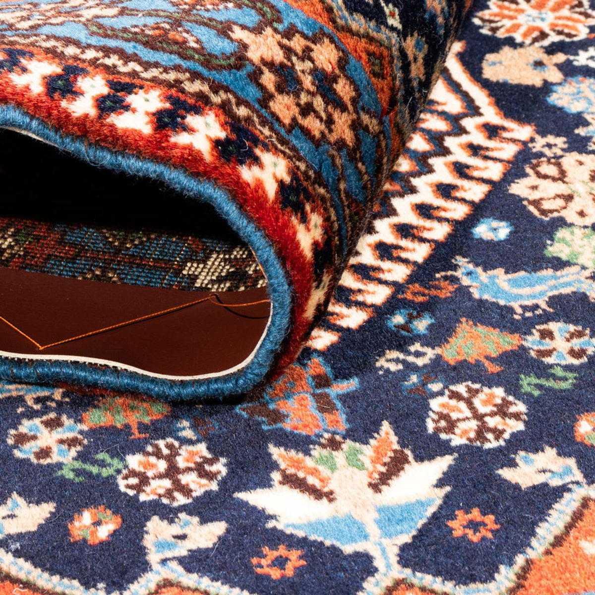 Perski dywan - Nomadyczny - 132 x 80 cm - ciemnoniebieski