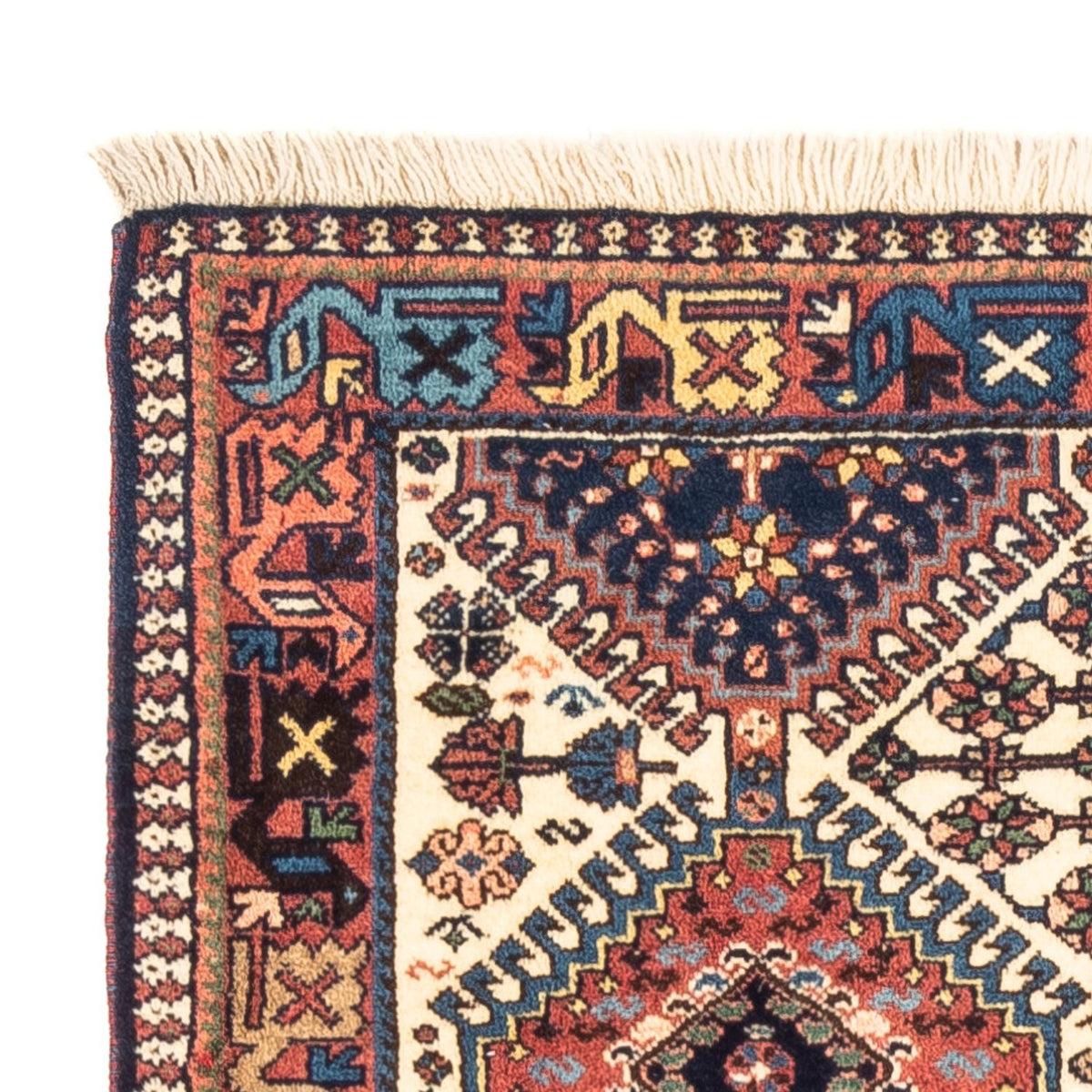 Perski dywan - Nomadyczny - 130 x 83 cm - kremowy