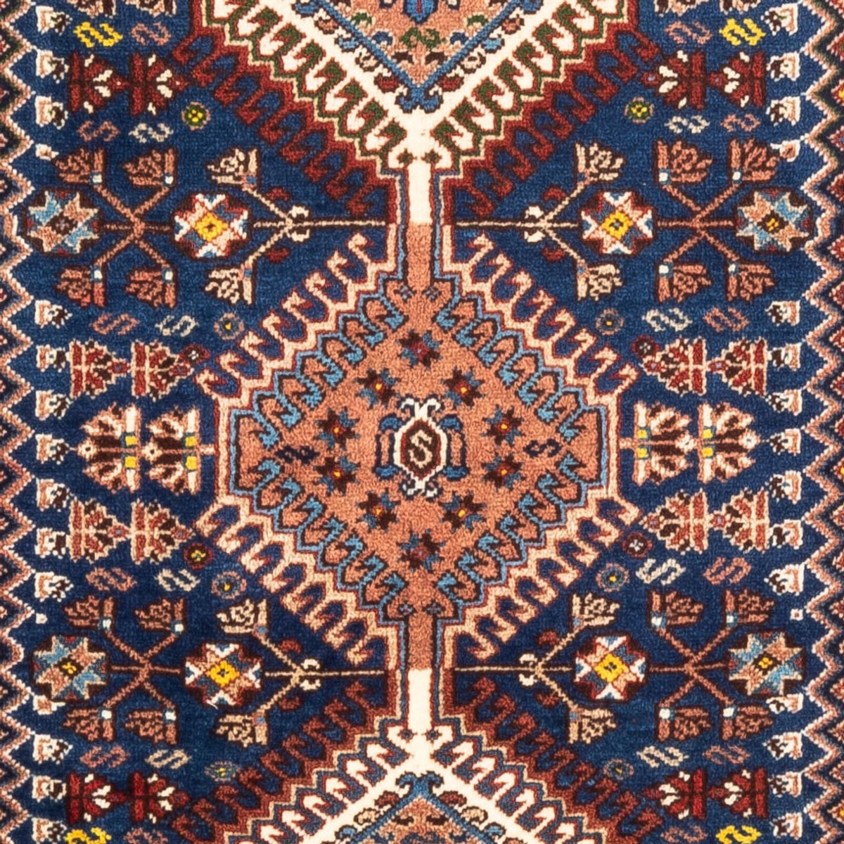 Perski dywan - Nomadyczny - 133 x 82 cm - ciemnoniebieski