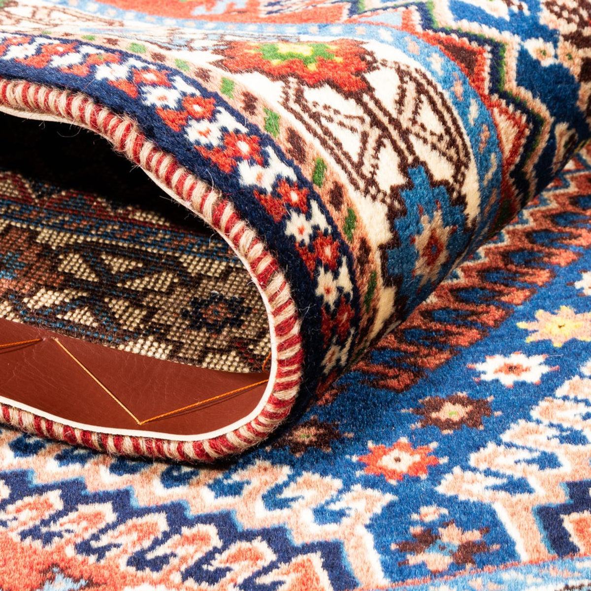 Perski dywan - Nomadyczny - 133 x 82 cm - ciemnoniebieski