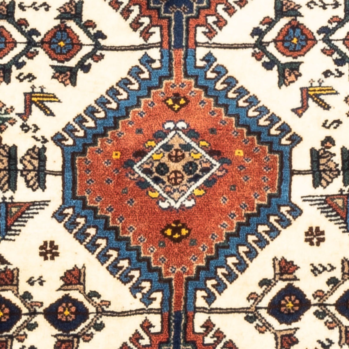 Perski dywan - Nomadyczny - 130 x 80 cm - kremowy