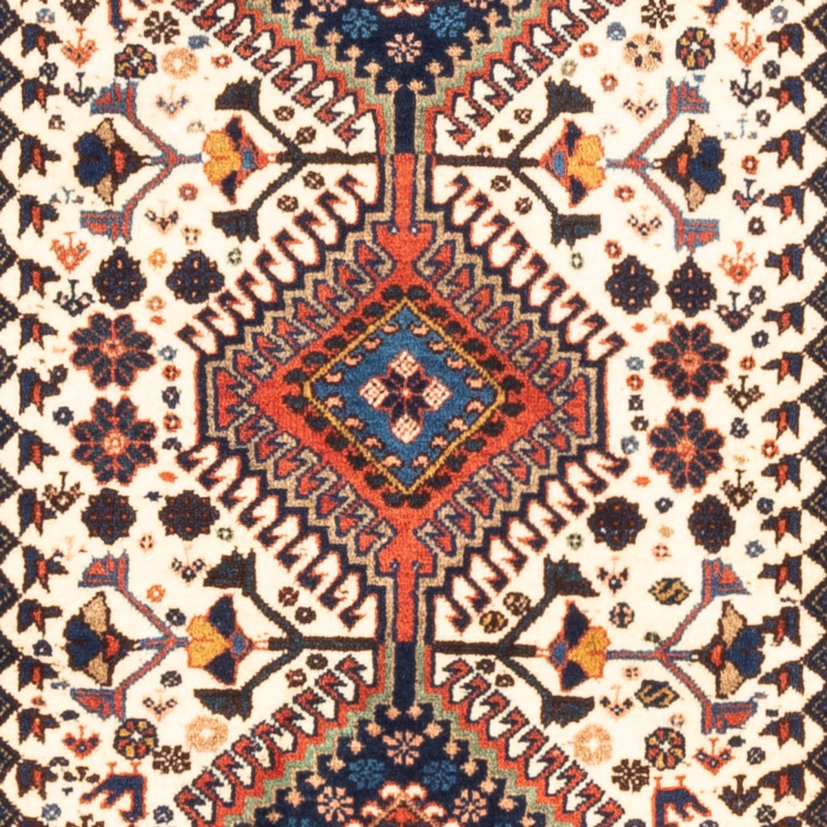 Perski dywan - Nomadyczny - 136 x 80 cm - kremowy