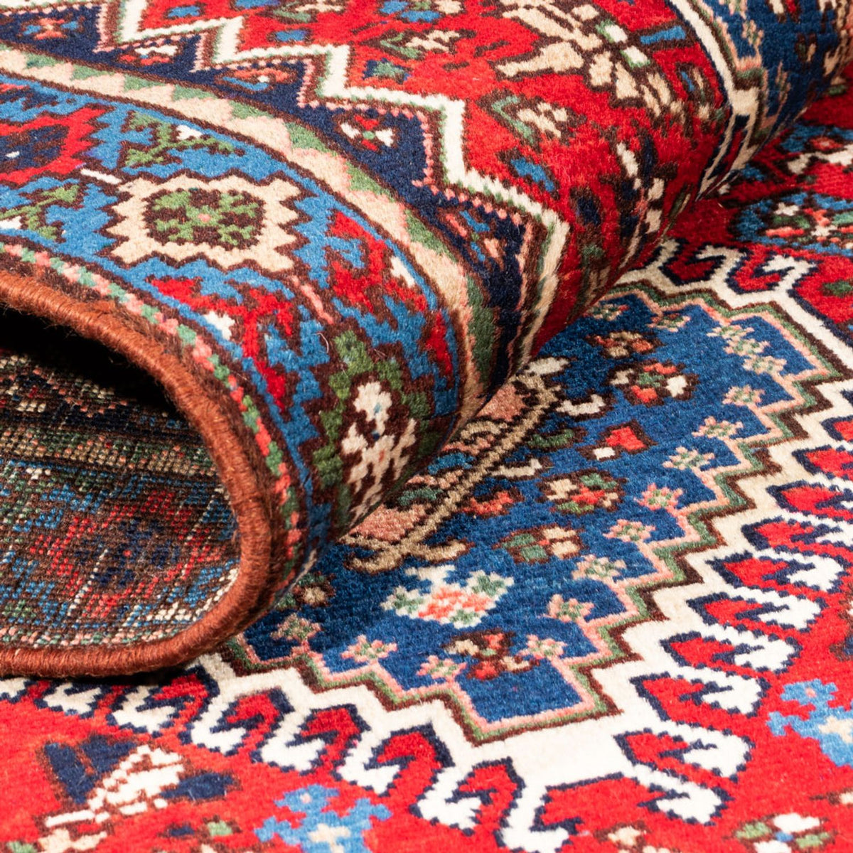 Perski dywan - Nomadyczny - 128 x 74 cm - czerwony