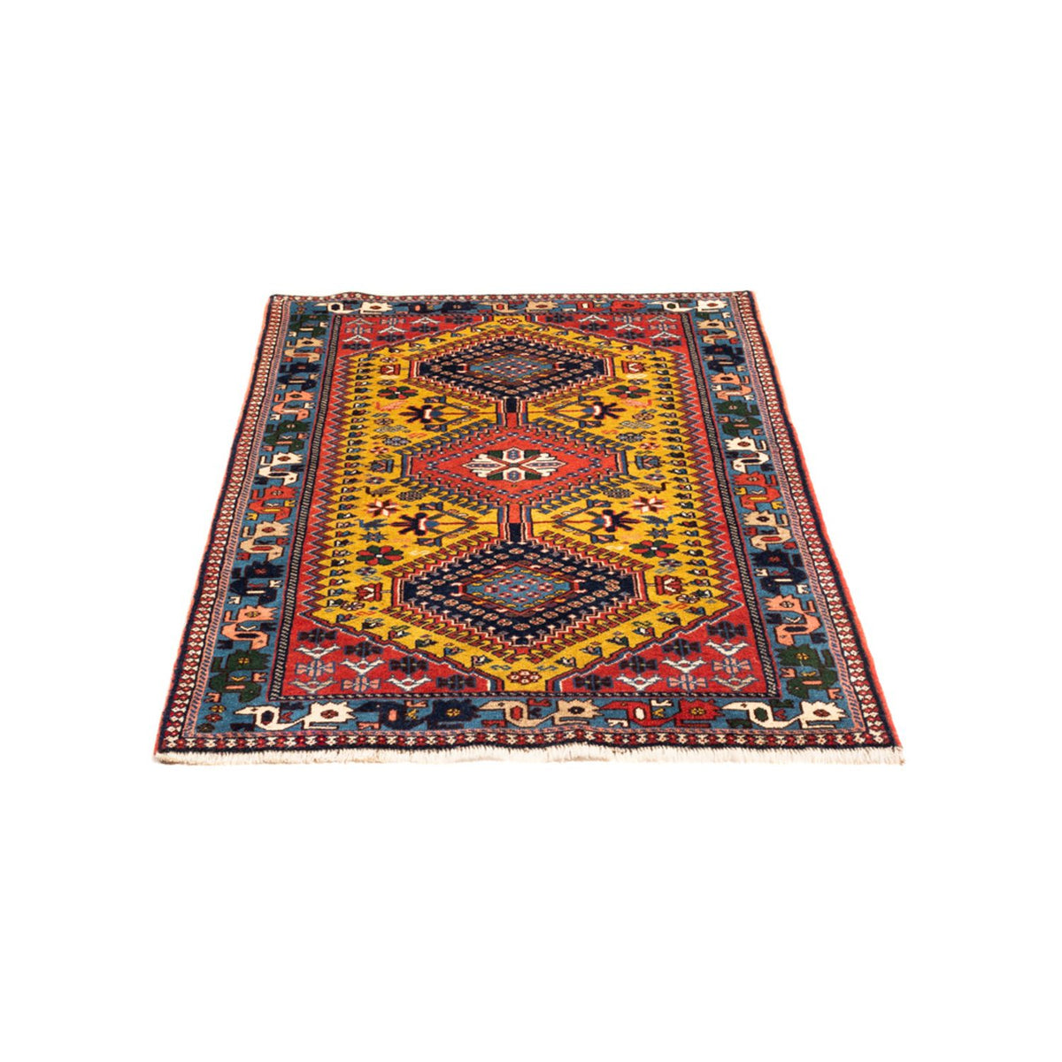 Perski dywan - Nomadyczny - 127 x 80 cm - żółty