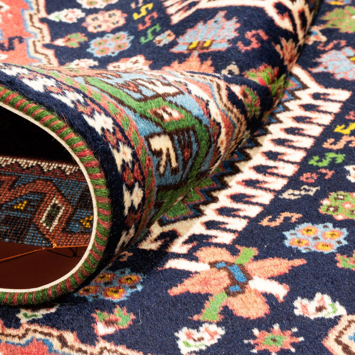 Perski dywan - Nomadyczny - 128 x 82 cm - zielona