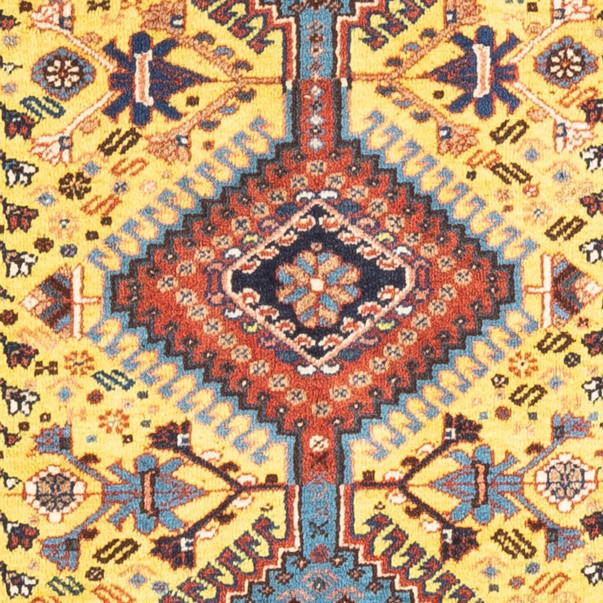 Perski dywan - Nomadyczny - 126 x 80 cm - żółty