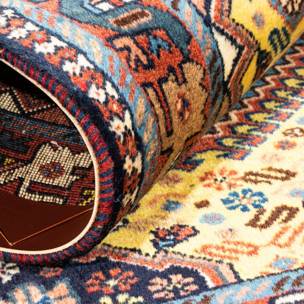 Perski dywan - Nomadyczny - 126 x 80 cm - żółty