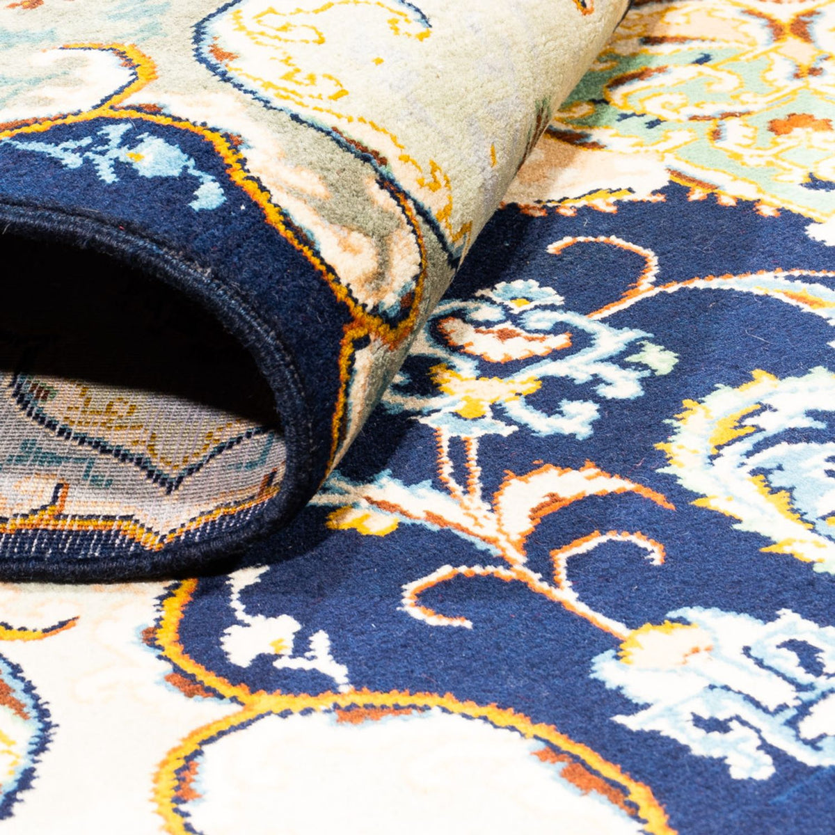 Perski dywan - Nomadyczny - 292 x 201 cm - ciemnoniebieski