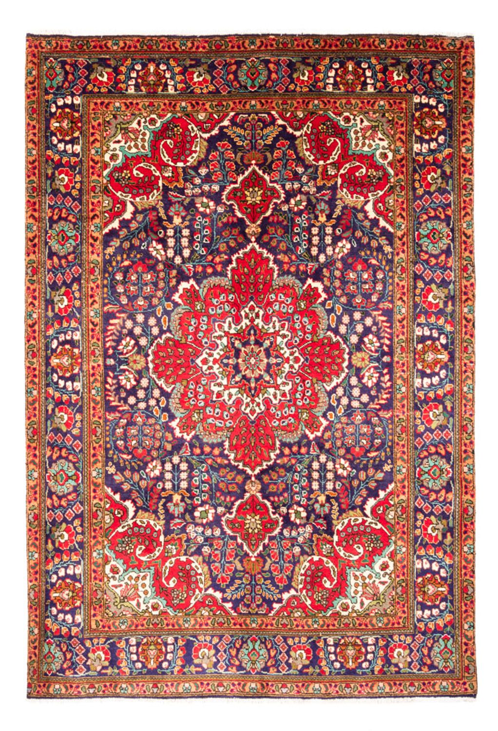 Dywan perski - Tabriz - 300 x 206 cm - ciemnoniebieski