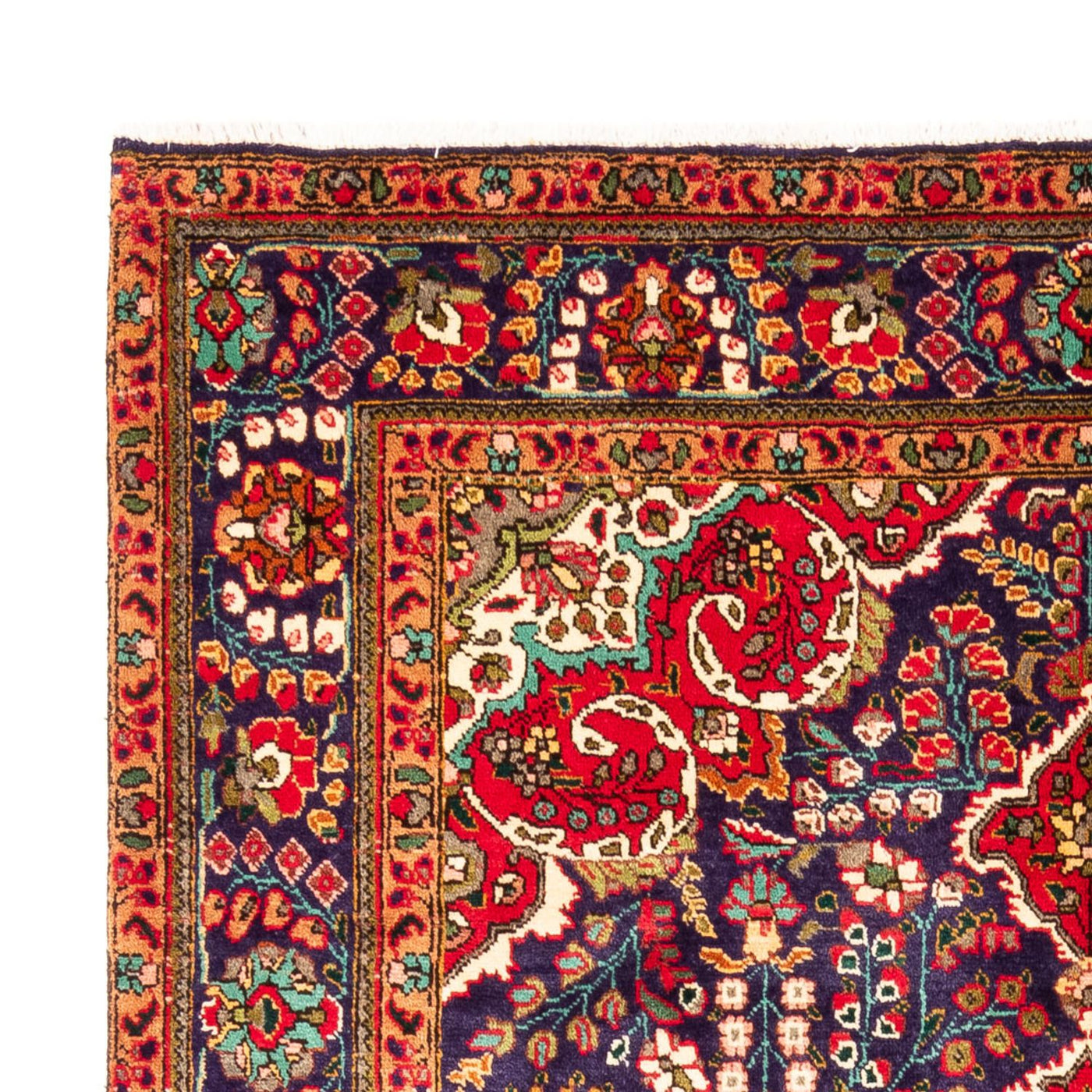 Dywan perski - Tabriz - 300 x 206 cm - ciemnoniebieski
