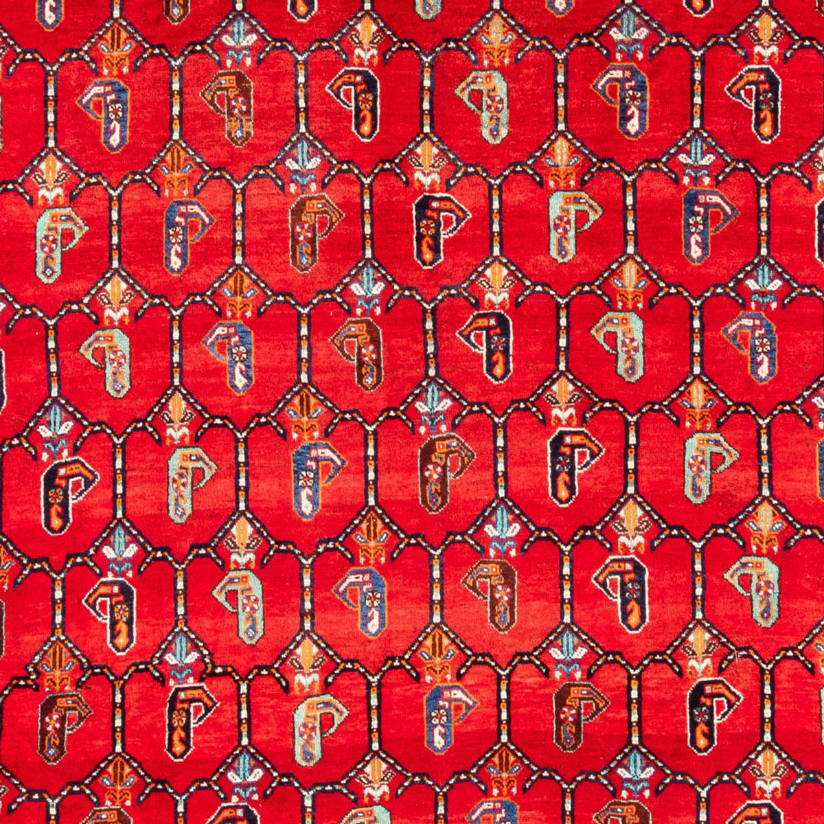 Perski dywan - Nomadyczny - 307 x 230 cm - czerwony