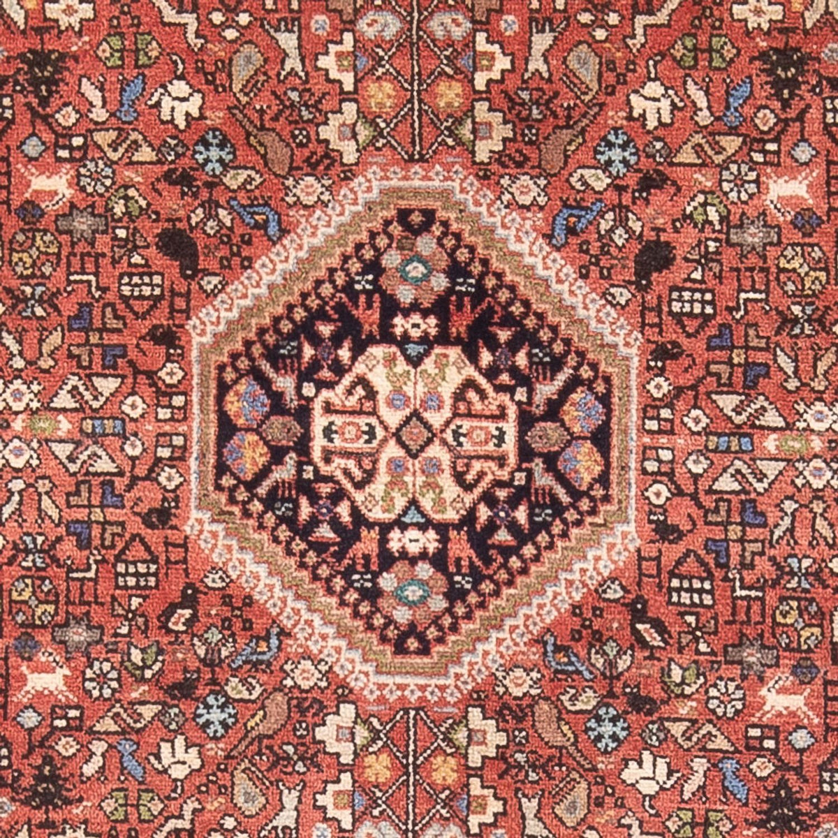 Perski dywan - Nomadyczny - 150 x 105 cm - czerwony