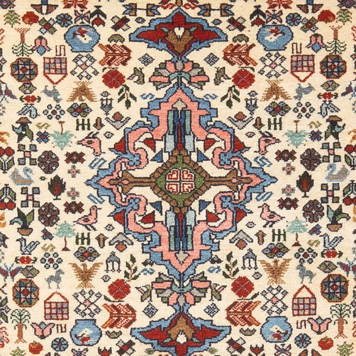 Perski dywan - Nomadyczny - 156 x 97 cm - kremowy