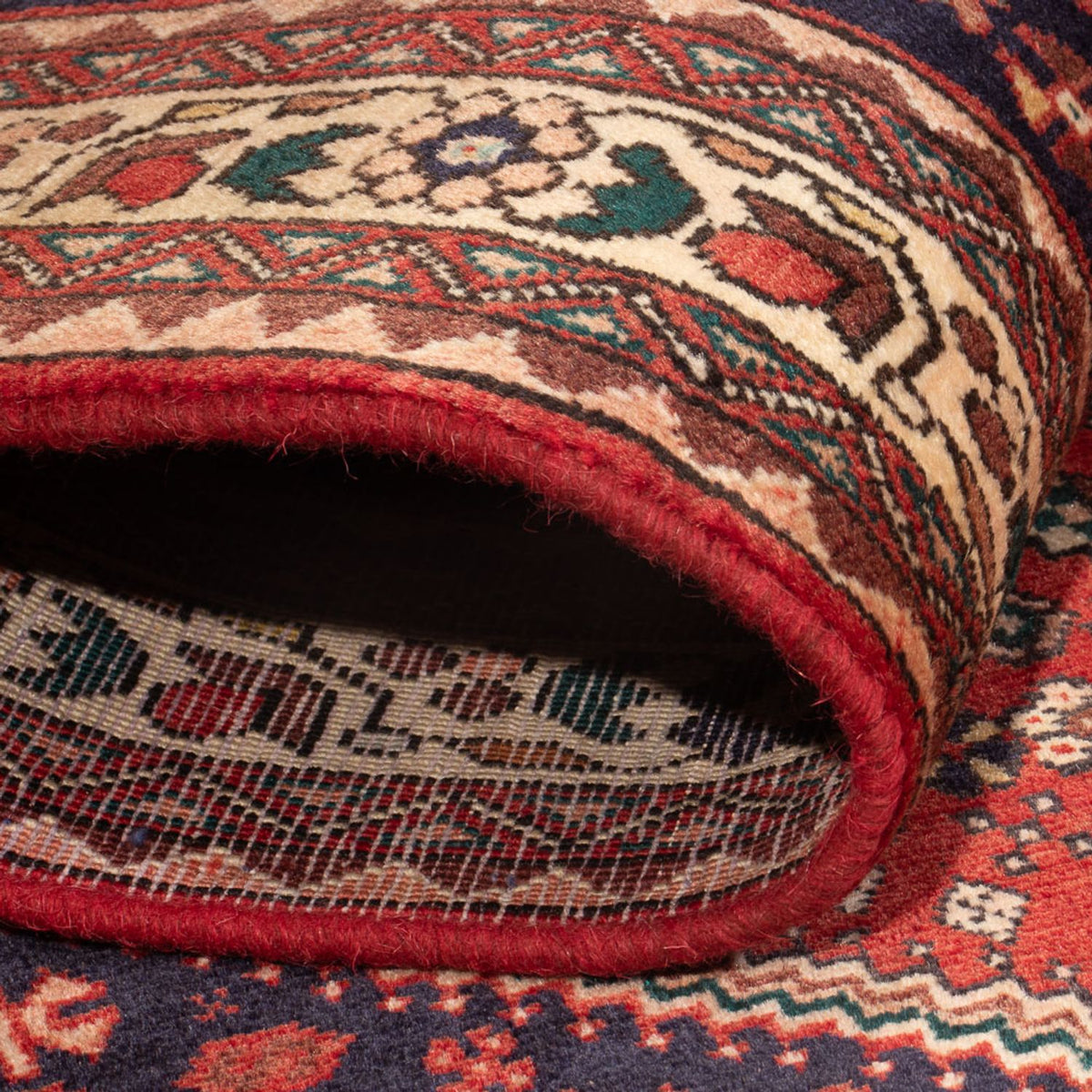 Perski dywan - Nomadyczny - 150 x 103 cm - czerwony