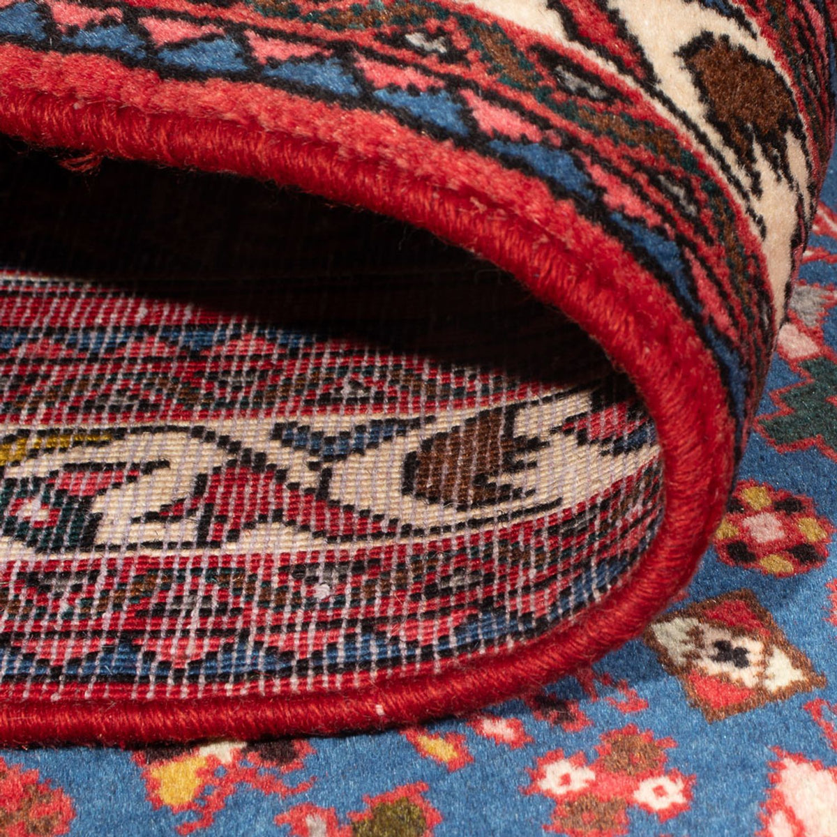 Perski dywan - Nomadyczny - 155 x 105 cm - niebieski