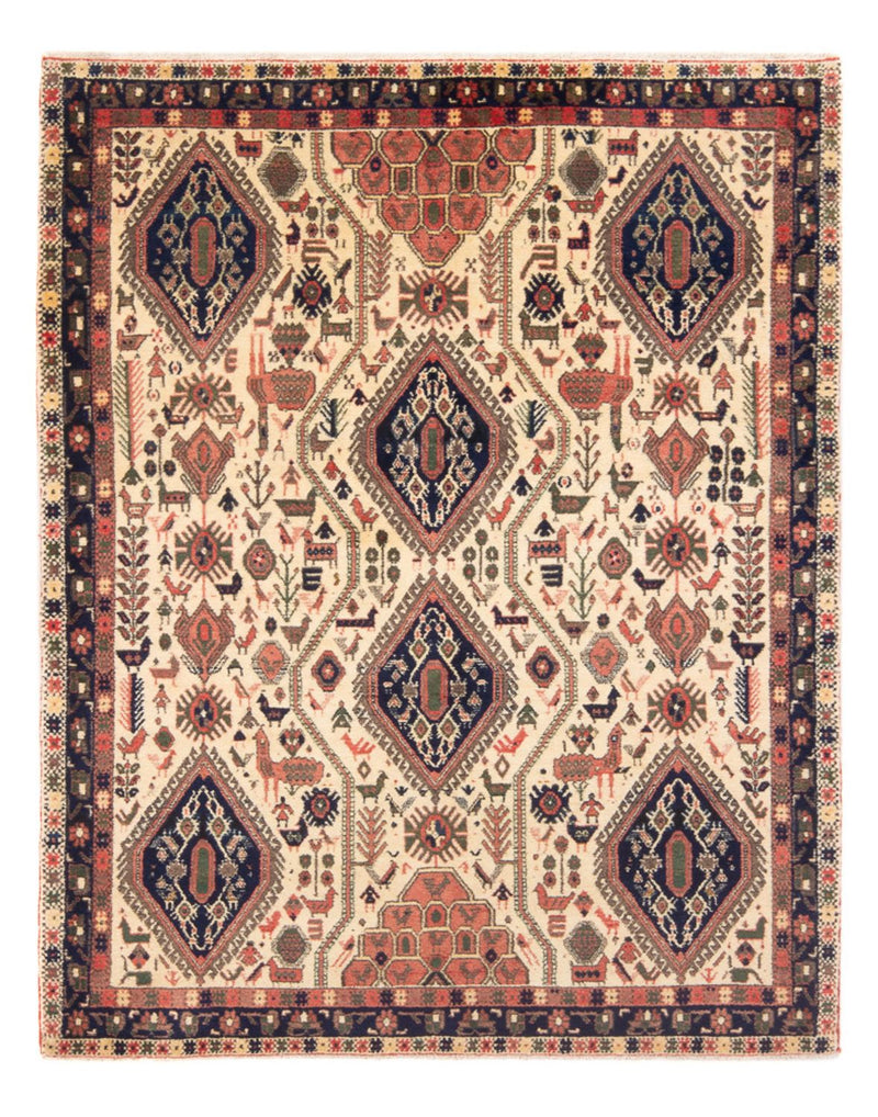 Perski dywan - Nomadyczny - 178 x 140 cm - kremowy