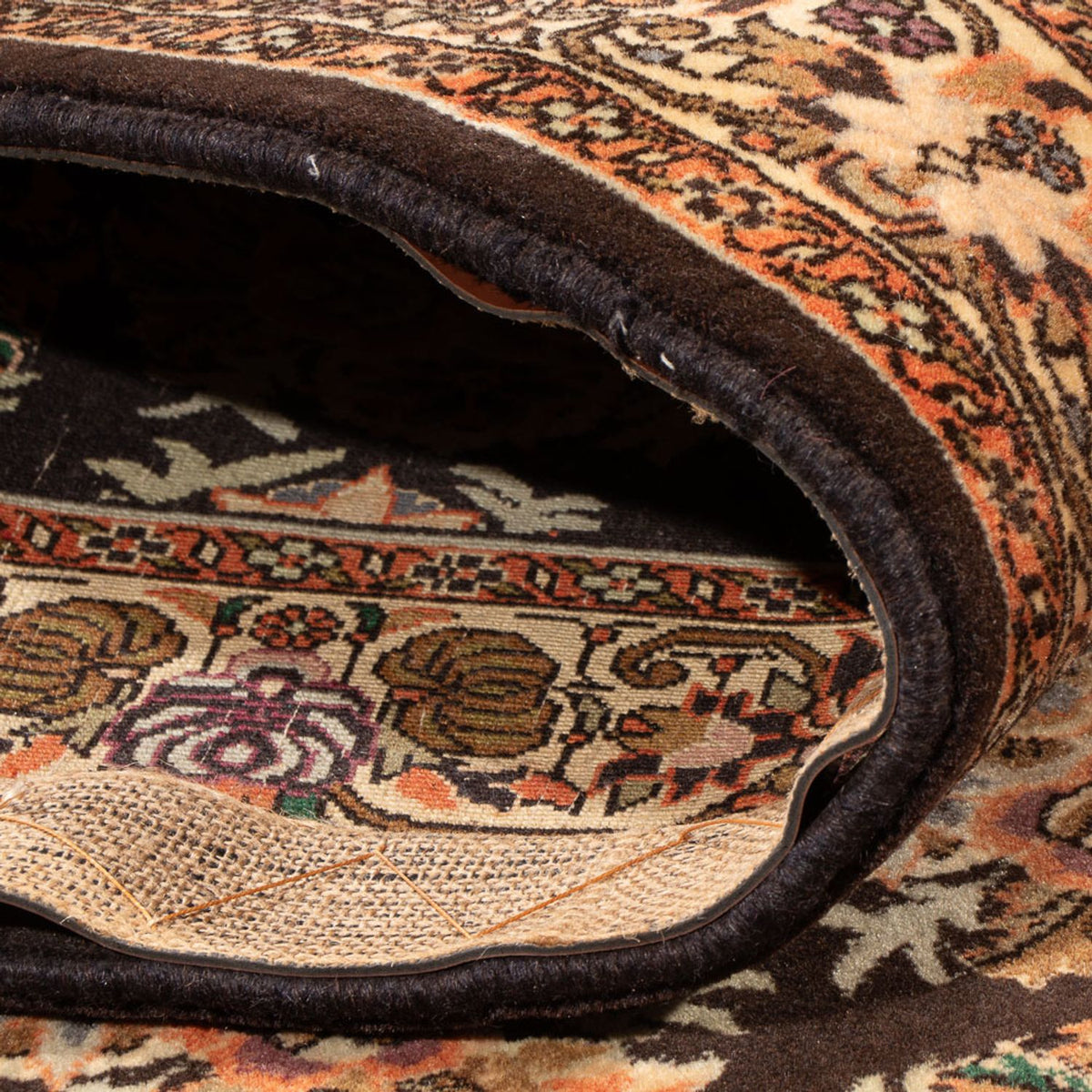 Biegacz Dywan perski - Bijar - 222 x 128 cm - ciemnoniebieski