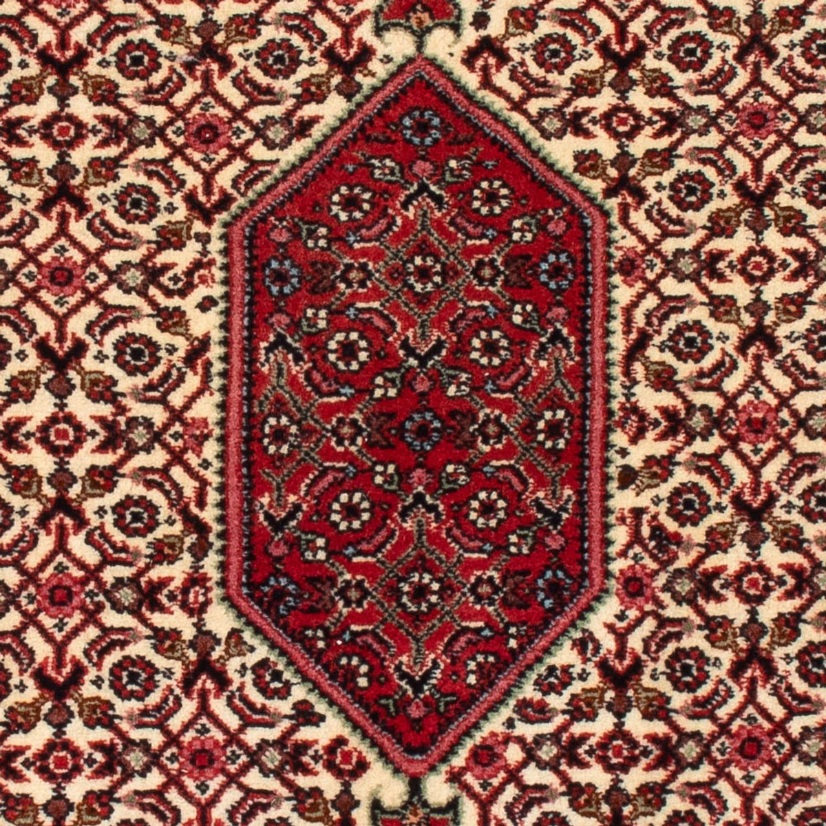 Perski dywan - Bijar - Royal - 90 x 77 cm - kremowy