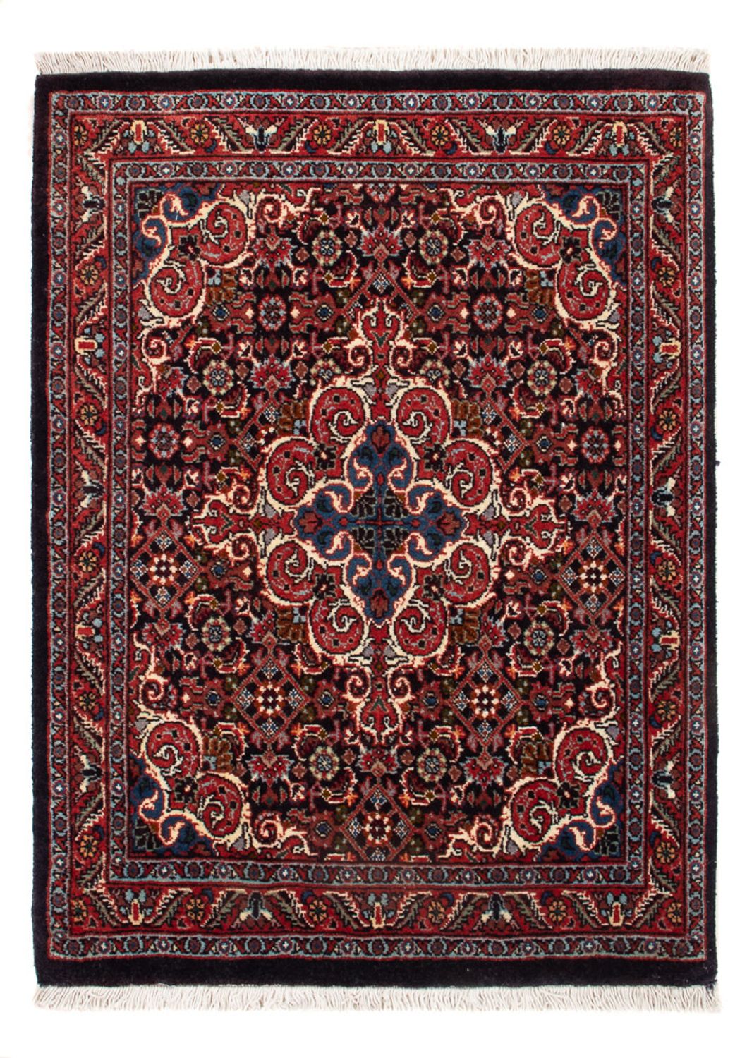 Perski dywan - Bijar - Royal - 73 x 53 cm - ciemnoniebieski