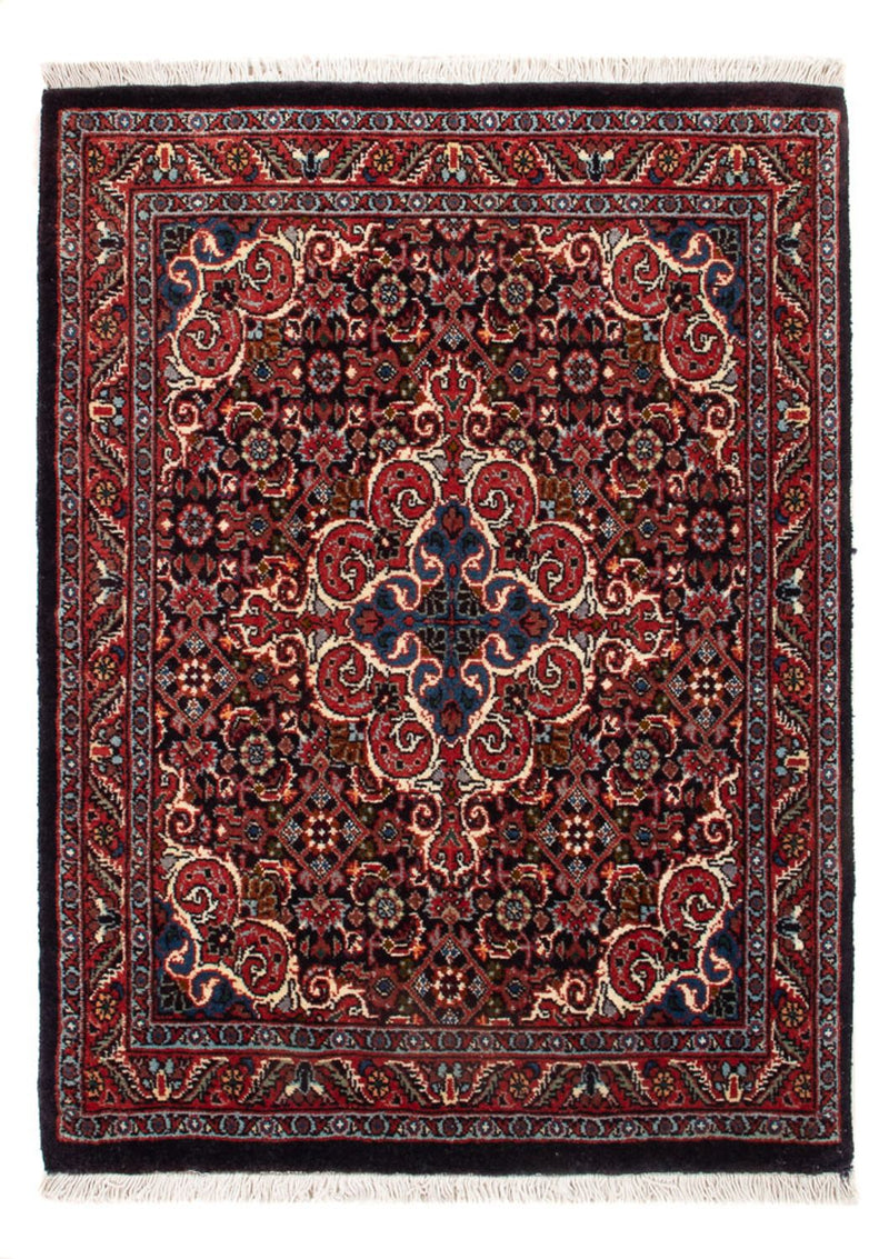 Perski dywan - Bijar - Royal - 73 x 53 cm - ciemnoniebieski