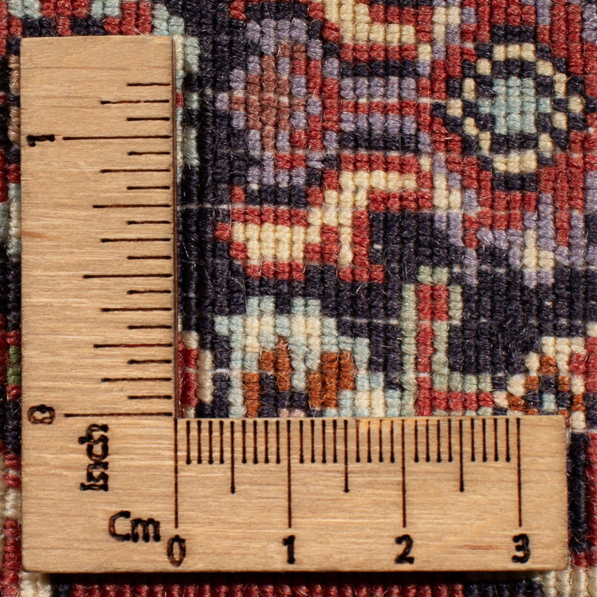 Perski dywan - Bijar - Royal - 68 x 52 cm - ciemnoniebieski