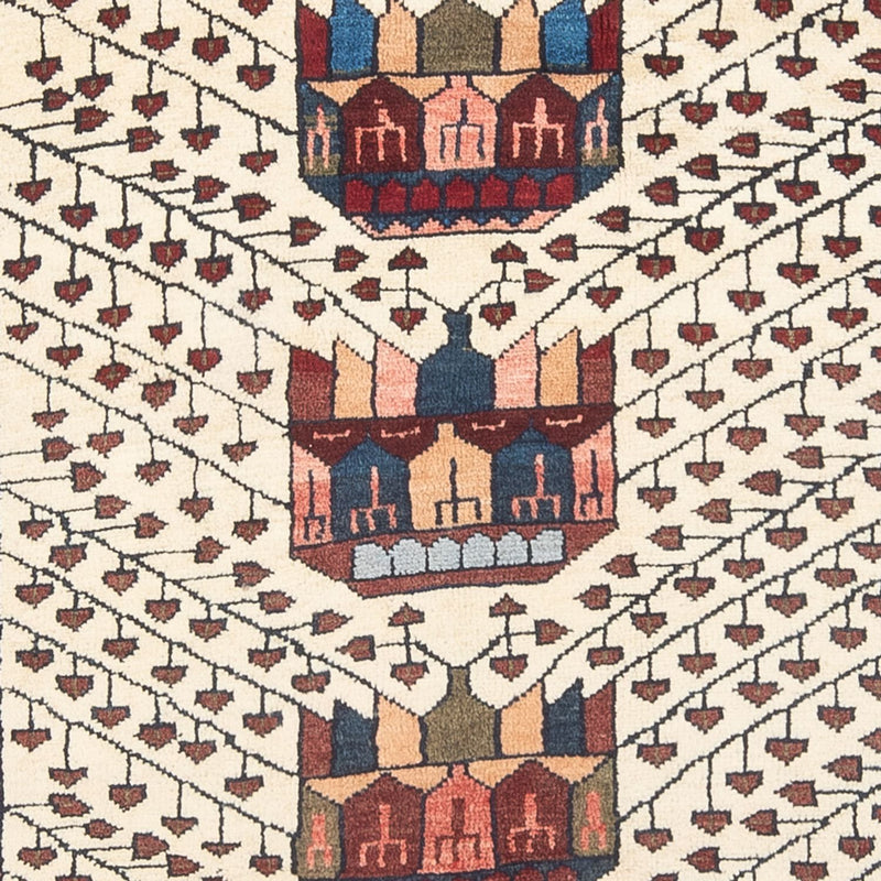 Perski dywan - Nomadyczny - 206 x 124 cm - kremowy