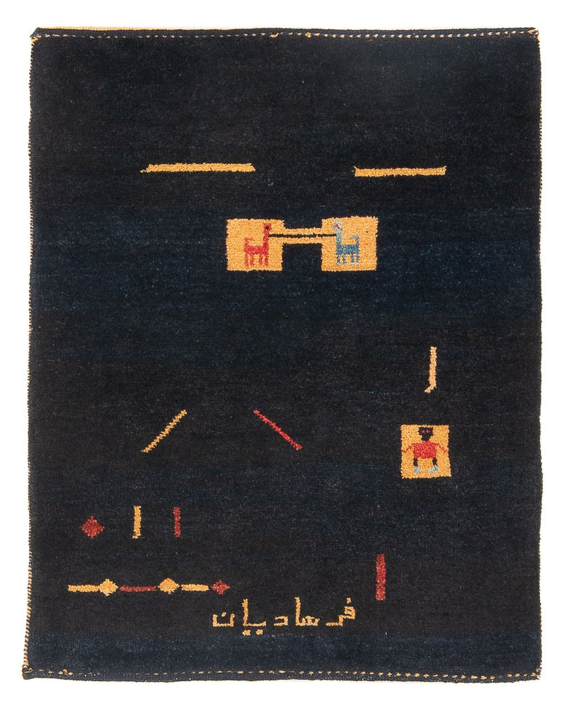 Dywan Gabbeh - perski - 113 x 85 cm - wielokolorowy