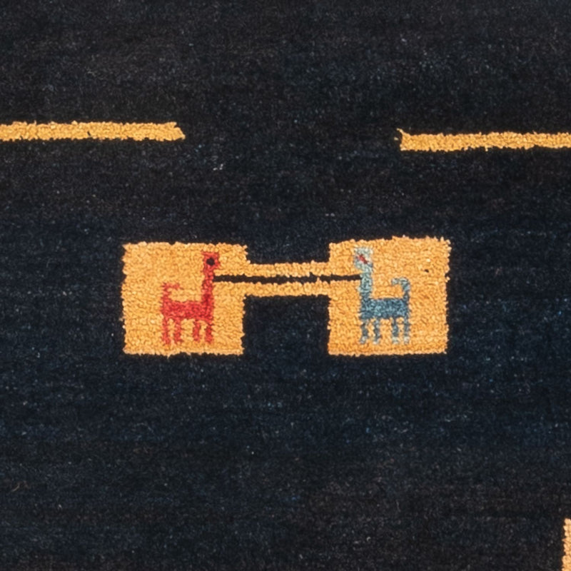 Dywan Gabbeh - perski - 113 x 85 cm - wielokolorowy