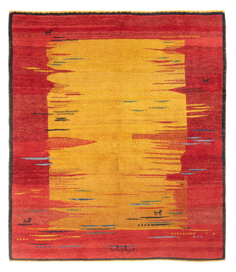 Dywan Gabbeh - perski - 203 x 173 cm - wielokolorowy