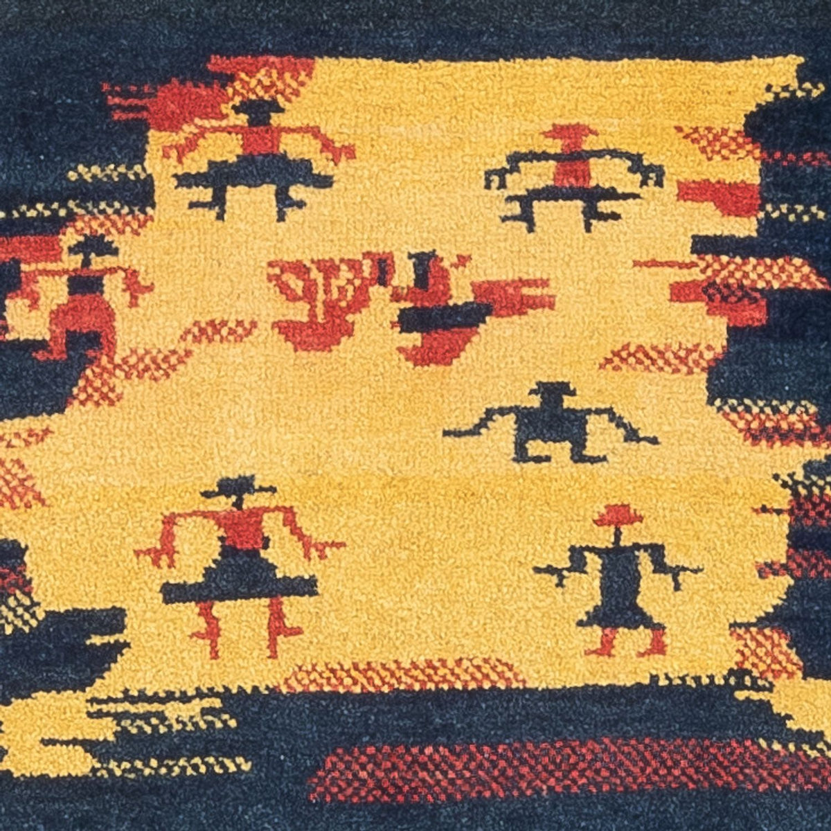 Dywan Gabbeh - perski - 120 x 92 cm - wielokolorowy