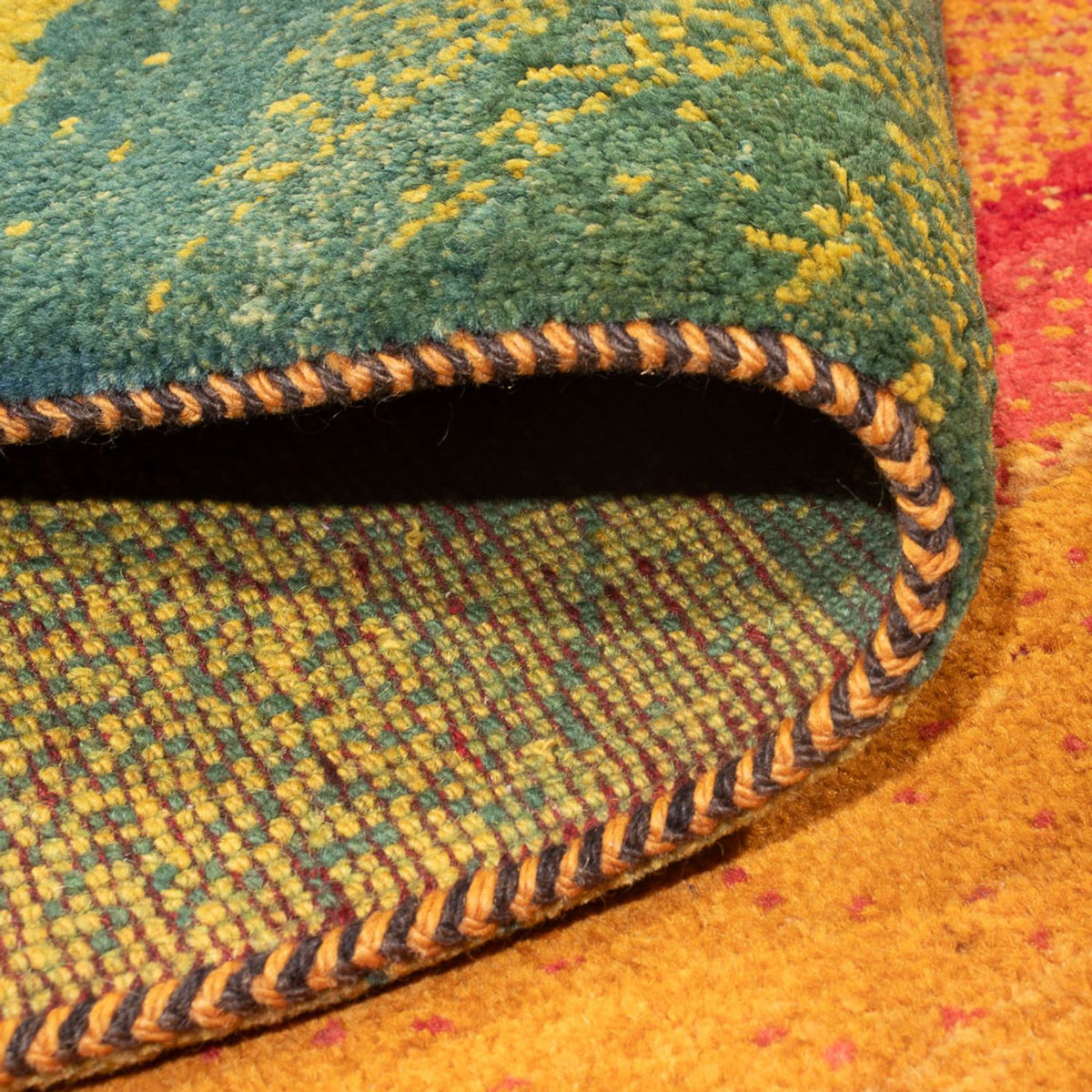 Dywan Gabbeh - perski - 218 x 173 cm - wielokolorowy