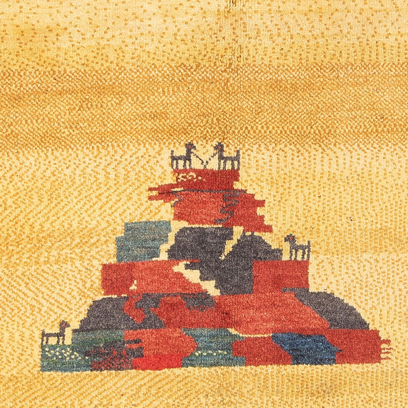 Dywan Gabbeh - perski - 187 x 153 cm - wielokolorowy