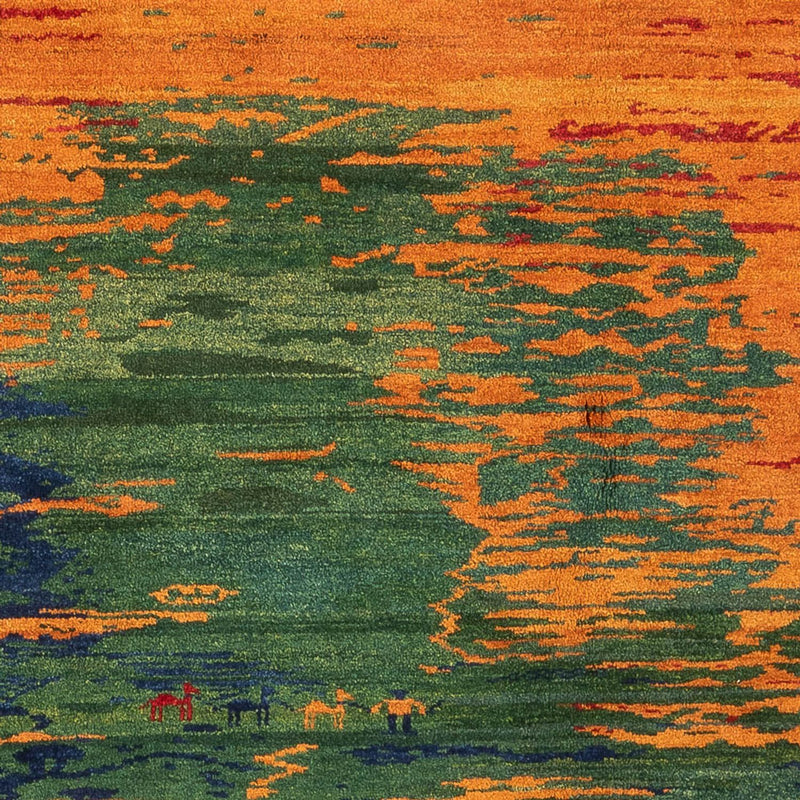 Dywan Gabbeh - perski - 238 x 198 cm - wielokolorowy