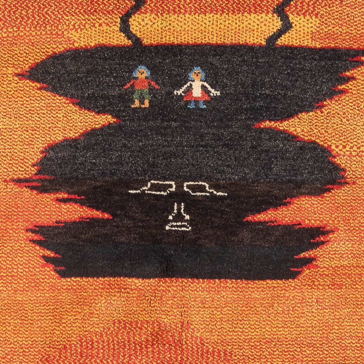 Dywan Gabbeh - perski - 196 x 150 cm - wielokolorowy