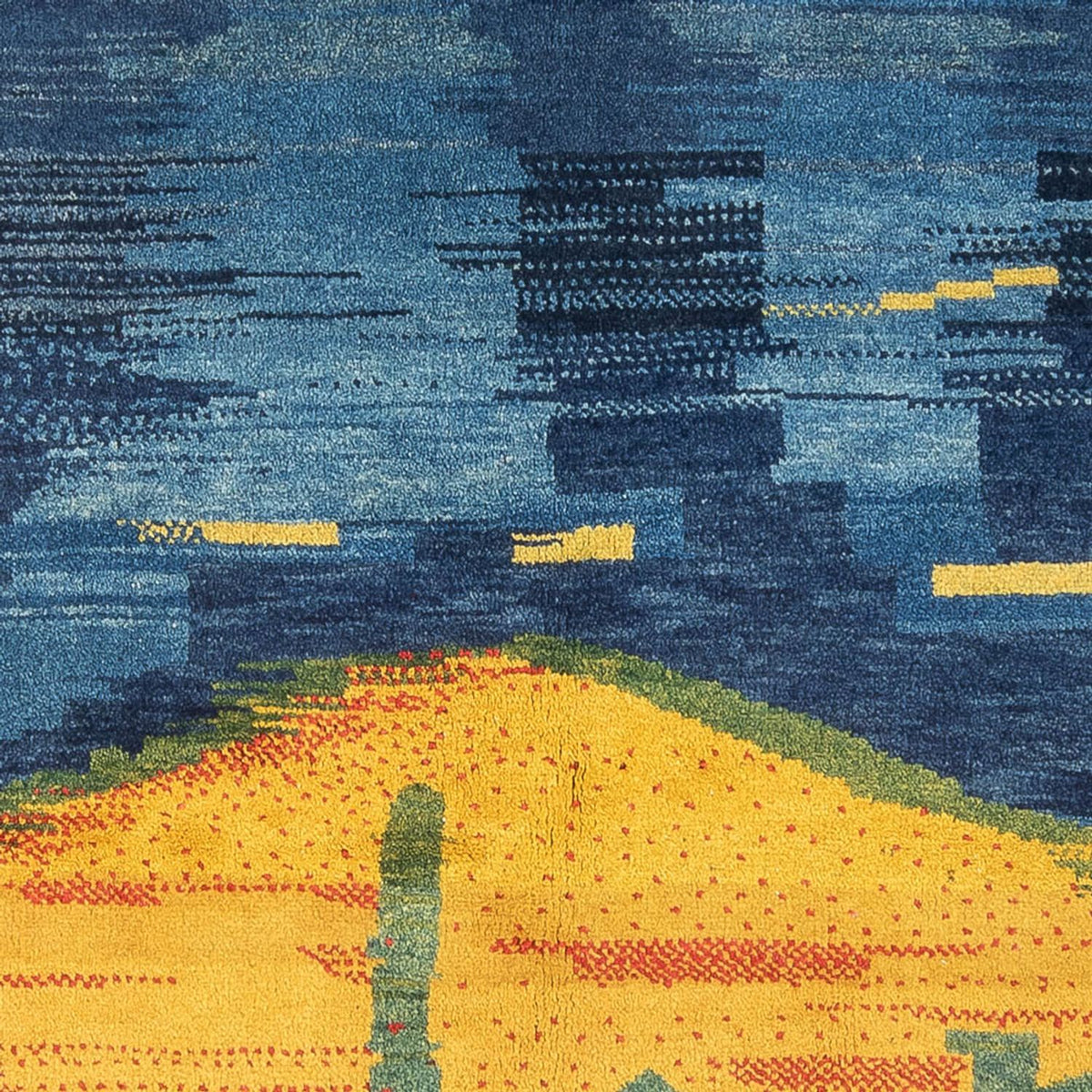 Dywan Gabbeh - perski - 206 x 153 cm - wielokolorowy