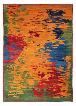 Dywan Gabbeh - perski - 298 x 225 cm - wielokolorowy