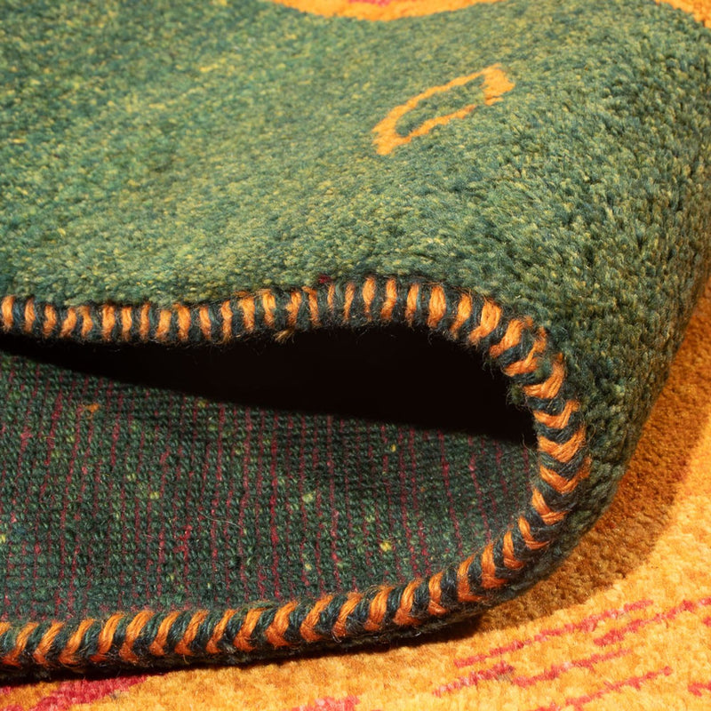 Dywan Gabbeh - perski - 228 x 203 cm - wielokolorowy