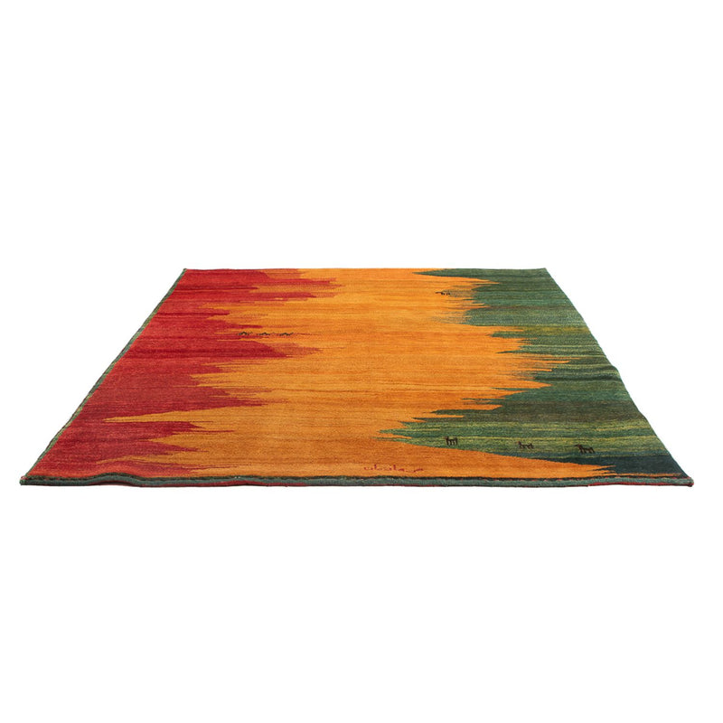 Dywan Gabbeh - perski - 226 x 197 cm - wielokolorowy