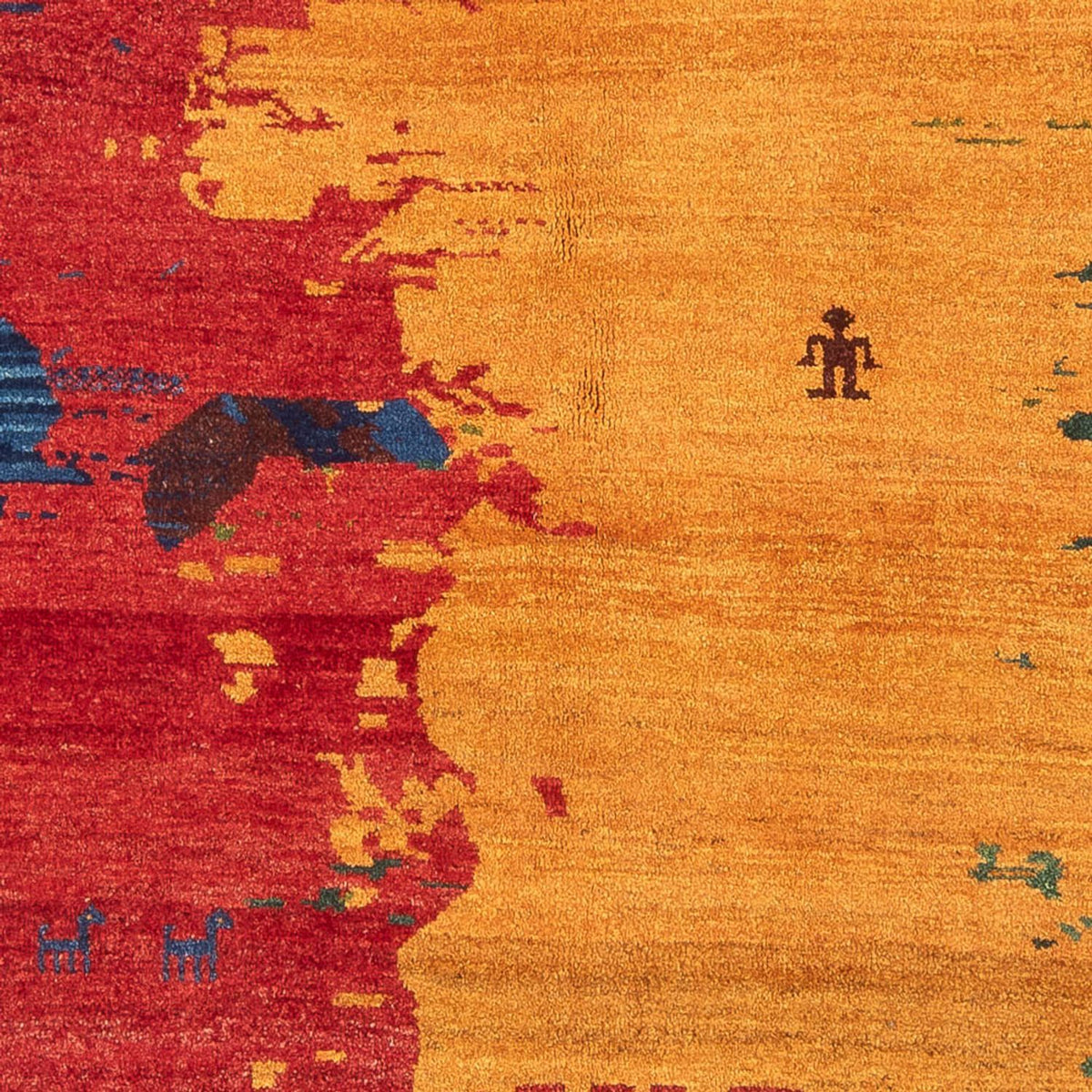 Dywan Gabbeh - perski - 218 x 170 cm - wielokolorowy