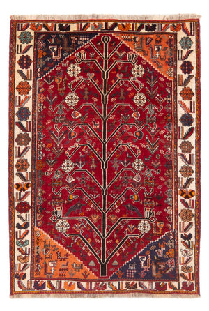 Perski dywan - Nomadyczny - 192 x 130 cm - czerwony