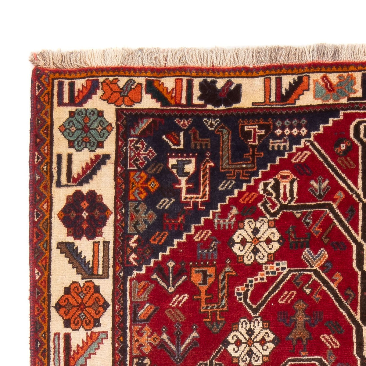 Perski dywan - Nomadyczny - 192 x 130 cm - czerwony