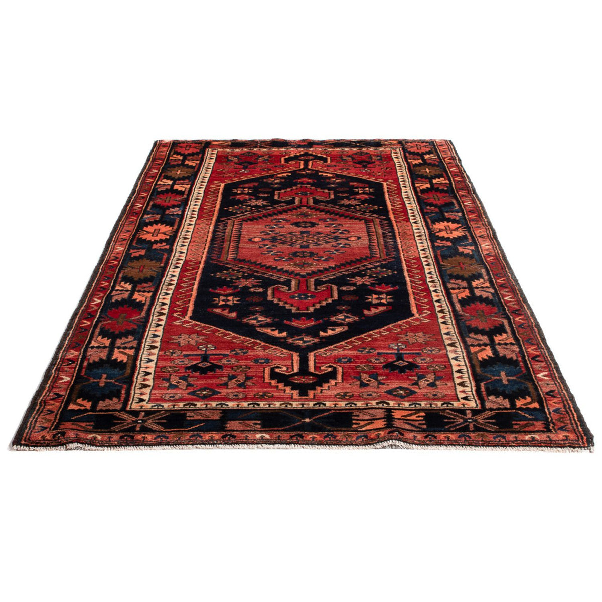 Biegacz Perski dywan - Nomadyczny - 235 x 123 cm - ciemnoniebieski