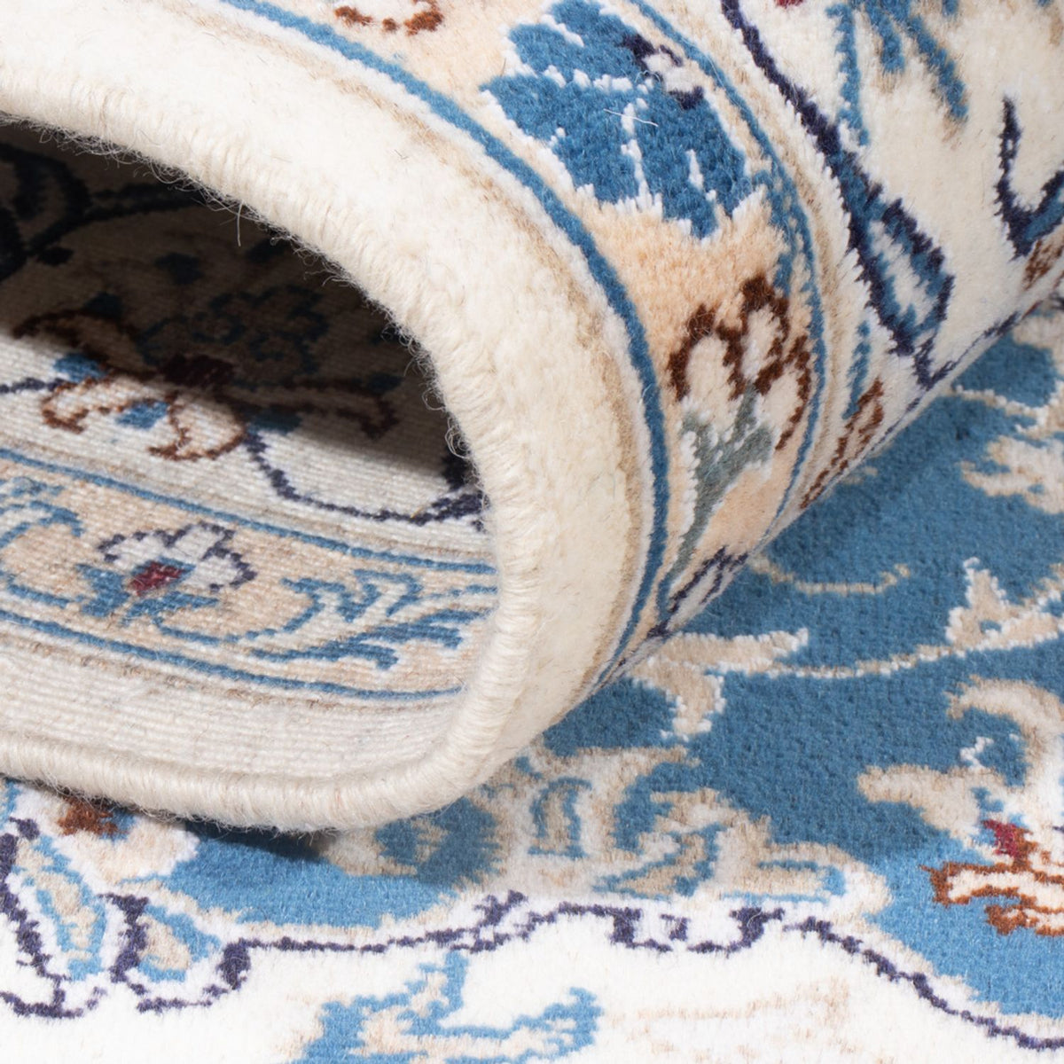 Dywan perski - Nain - Królewski - 196 x 148 cm - niebieski