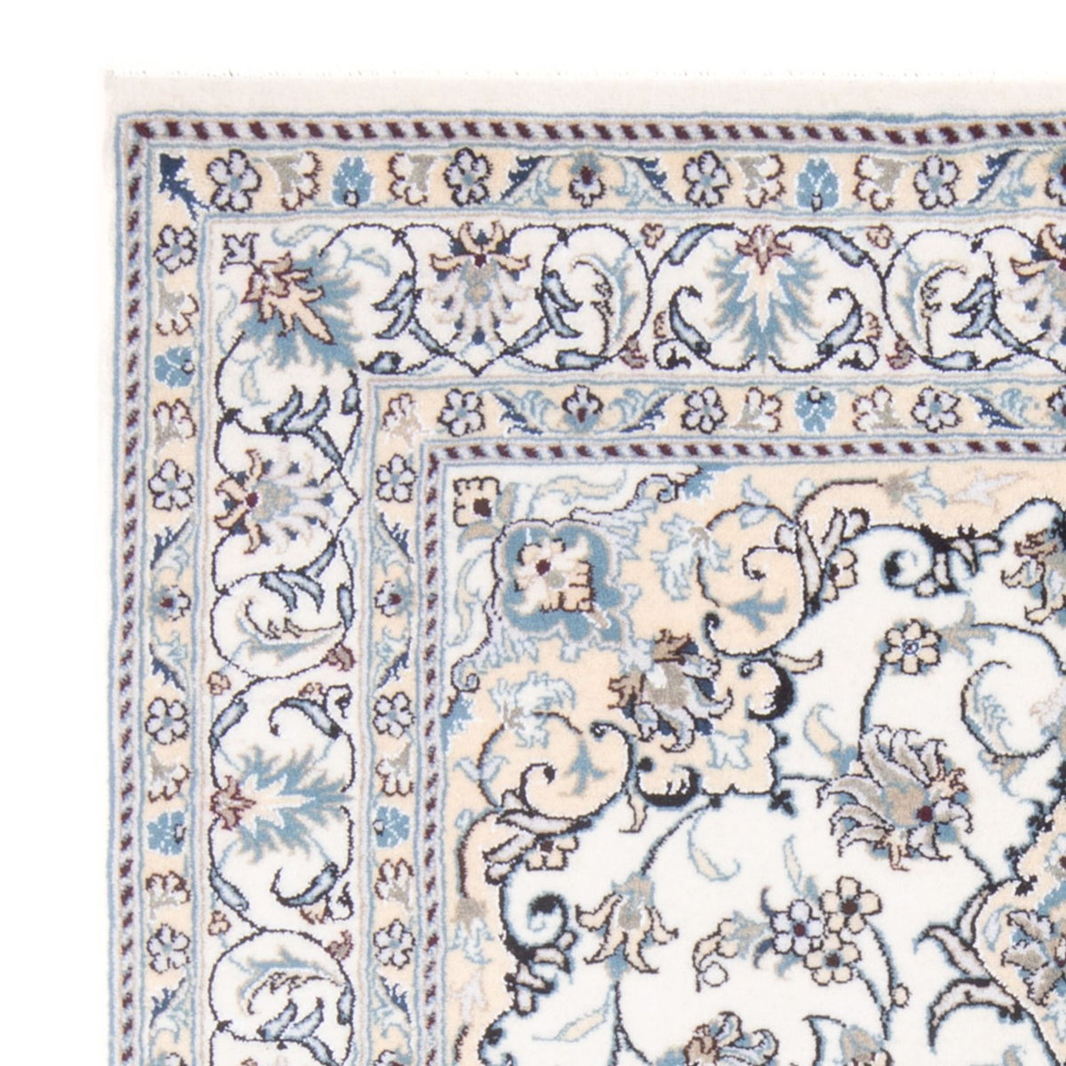 Dywan perski - Nain - Królewski - 200 x 143 cm - kremowy